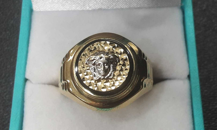 Men's Ring - Yellow Gold 14k (.585) 6.4 grams Size 12.5