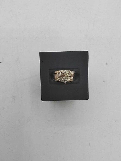 Ring - Engagement Set - Yellow Gold 10k (.417) 4.7 grams Size 8.5
