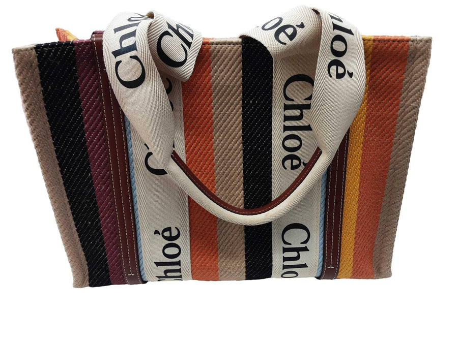 Chloe Woody Tote Multi-color Purse / Handbag