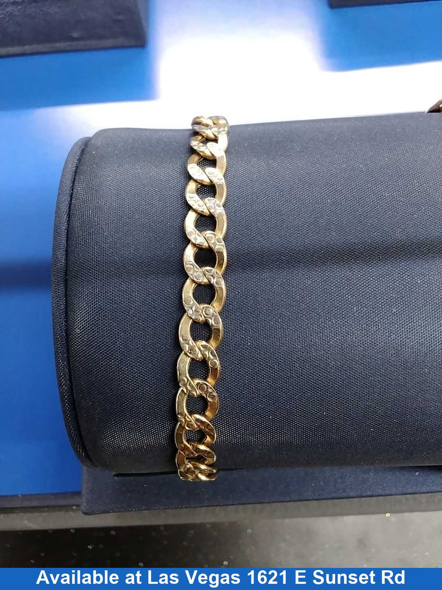 Cuban Link Bracelet - Yellow Gold 10k (.417) 6.5 grams 8 inch