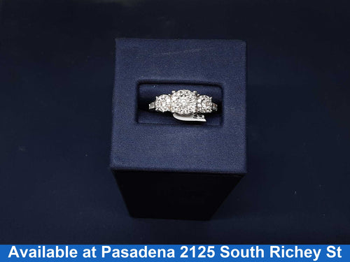 Ring - Wedding Set - White Gold 14k (.585) 4.6 grams Size 6
