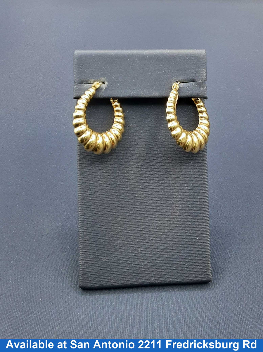 Shrimp Earrings - Yellow Gold 10k (.417) 2.8 grams