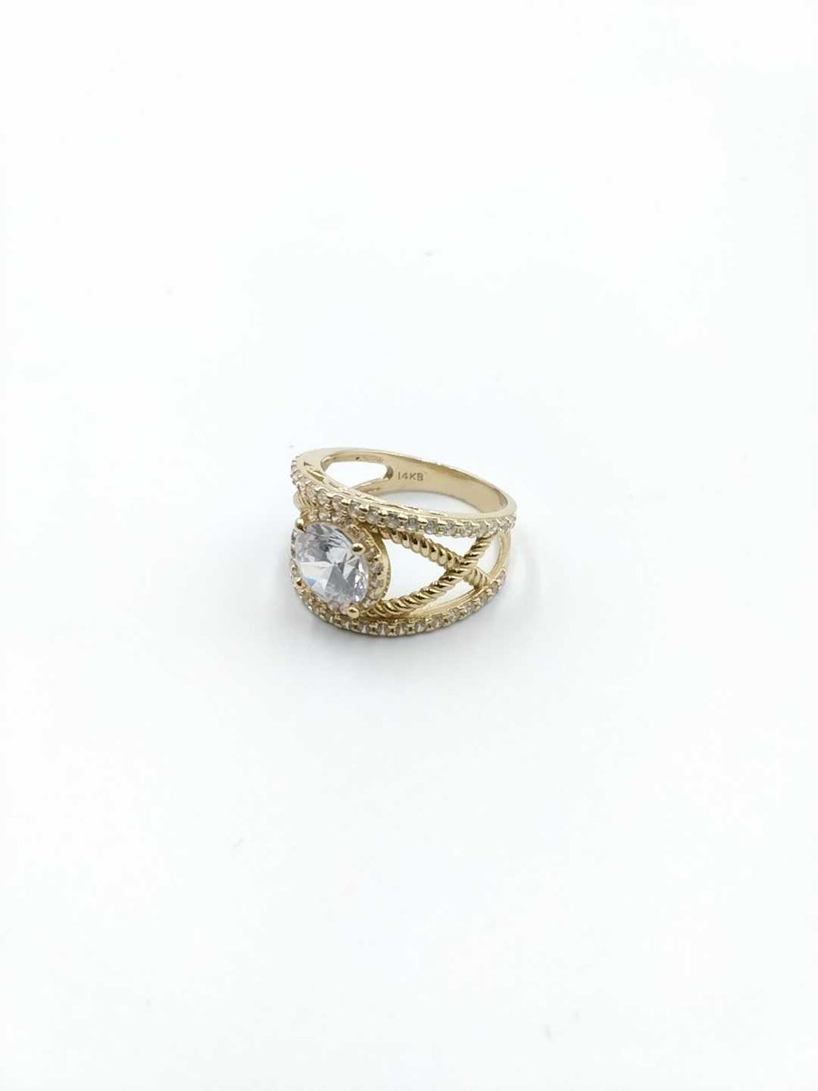 Women's Ring - Yellow Gold 14k (.585) 5.4 grams Size 9