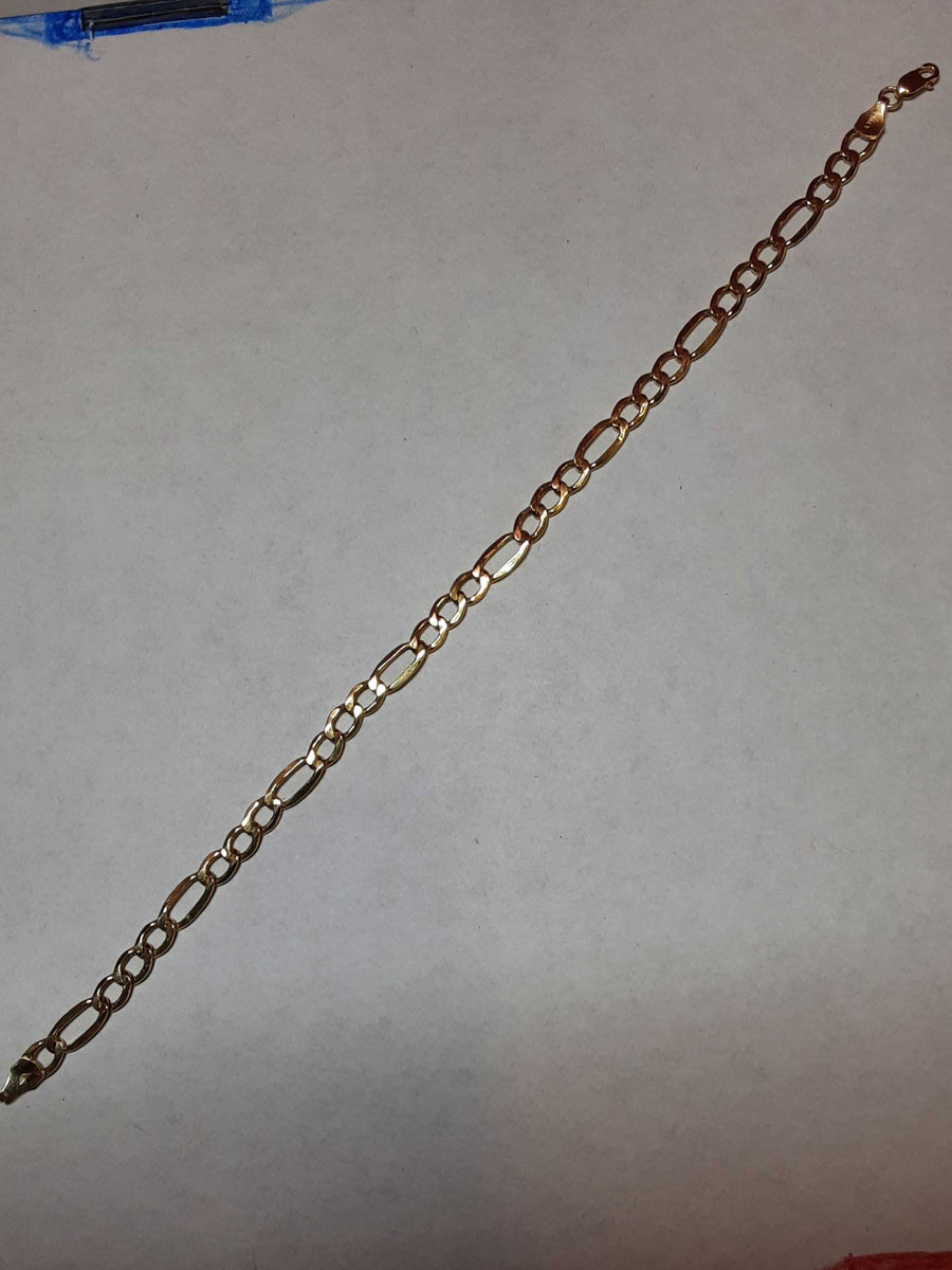 Figaro Bracelet - Yellow Gold 10k (.417) 2.2 grams 8 inch