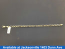 Figaro Bracelet - Yellow Gold 14k (.585) 9 grams 10 inch