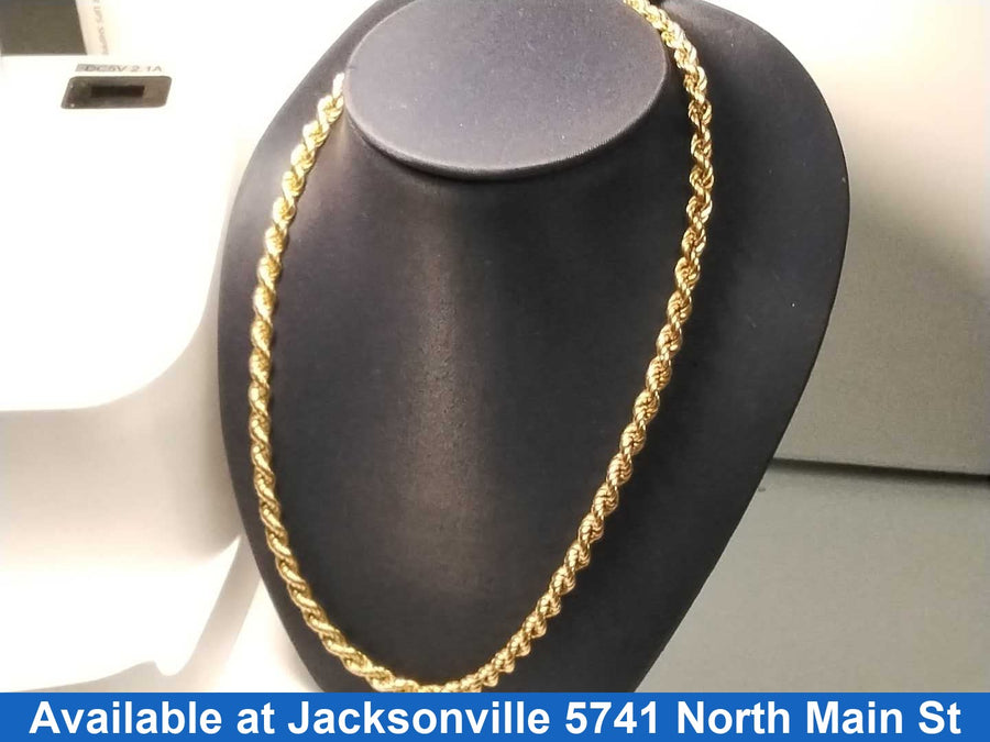 Rope Chain - Yellow Gold 18k (.750) 18 grams 22 inch