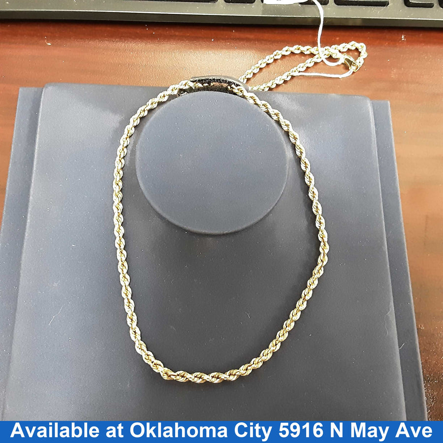 Rope Chain - Yellow Gold 10k (.417) 6.3 grams 20 inch