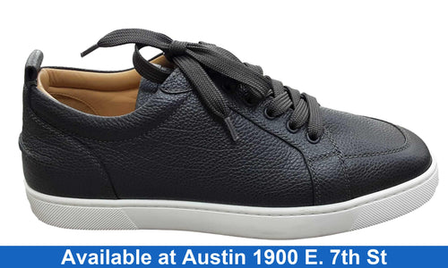 Christian Louboutin Rantulow Grained Leather Sneaker Gray