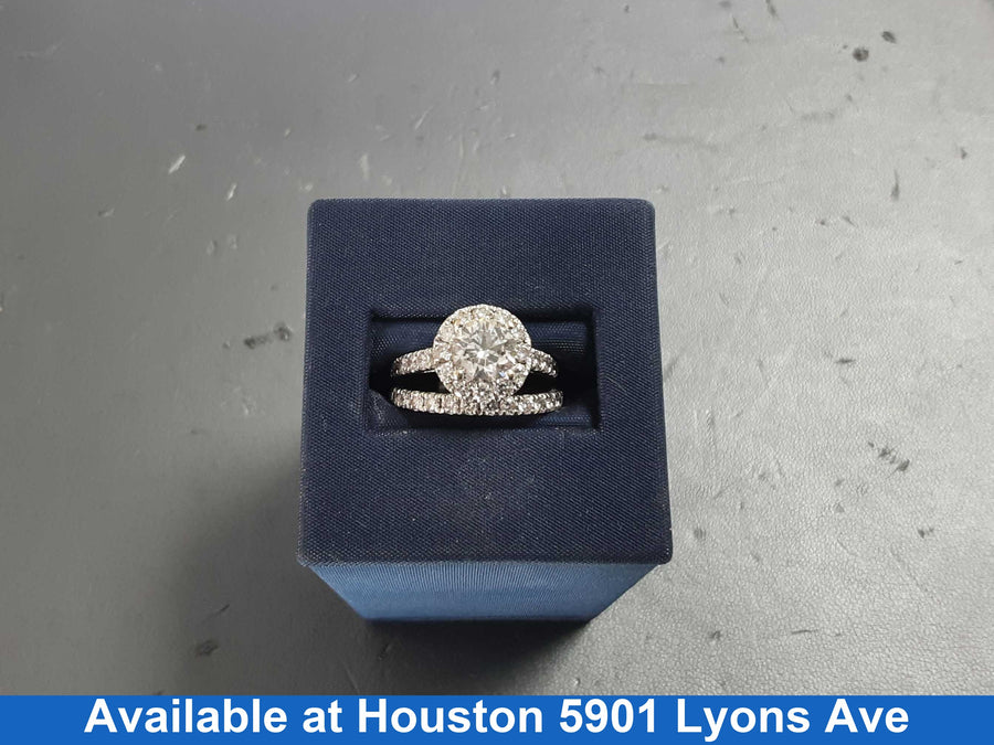 Ring - Engagement Set - White Gold 14k (.585) 6.4 grams Size 7