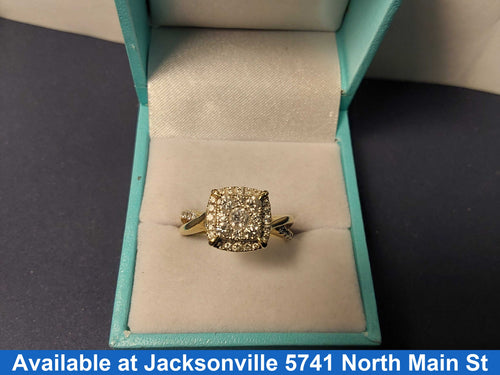 Ring - Engagement Set - Yellow Gold 14k (.585) 5.5 grams Size 7.5