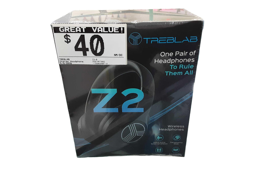 Treblab Z2-b Black Stereo Headphone