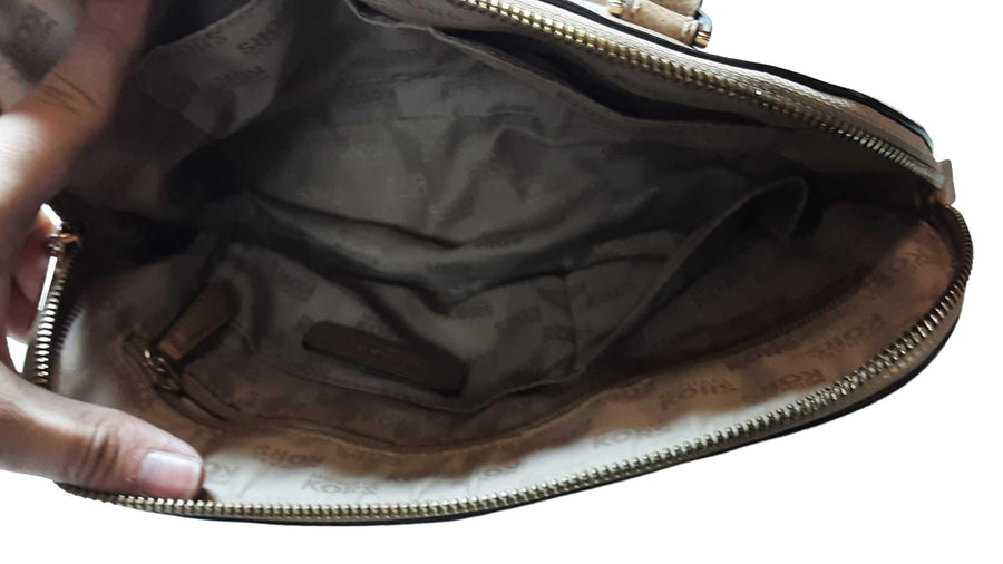Michael Kors Cindy Dome Satchel Beige / Tan Purse / Handbag