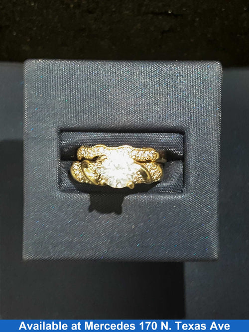 Ring - Wedding Set - Yellow Gold 10k (.417) 4 grams Size 7