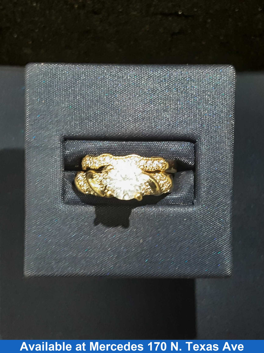 Ring - Wedding Set - Yellow Gold 10k (.417) 4 grams Size 7