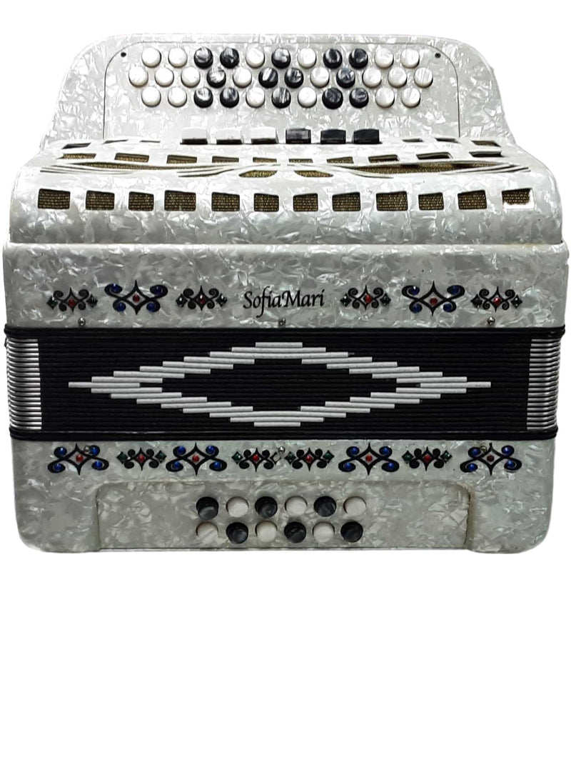Sofiamari White Button Accordion