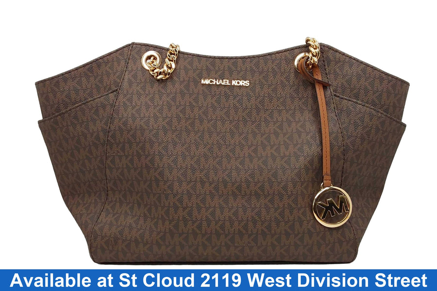 Michael Kors Jet Set Travel Large Tote Brown Purse / Handbag
