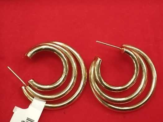 Hoop Earrings - Yellow Gold 10k (.417) 4.5 grams