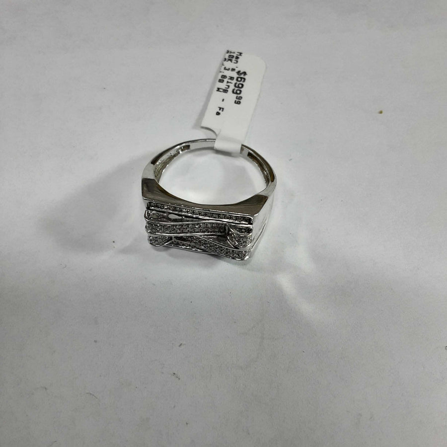 Men's Ring - White Gold 10k (.417) 3.8 grams Size 11