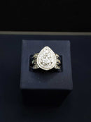 Lady's Ring - Cluster - White Gold 14k (.585) 10.1 grams Size 7