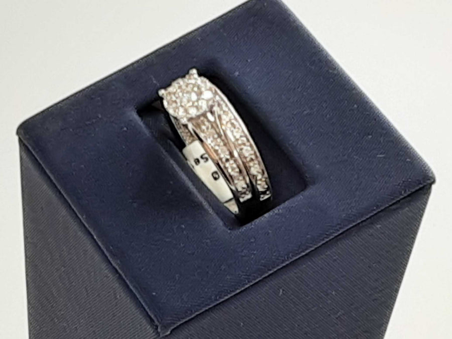 Ring - Engagement Set - White Gold 10k  Size 7