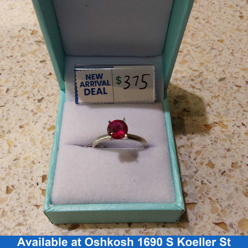 Women's Ring - Solitaire - White Gold 14k (.585) 2.5 grams Size 6.5