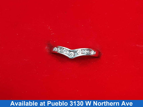 Ring - Channel Set - White Gold 14k (.585) 2.3 grams Size 6