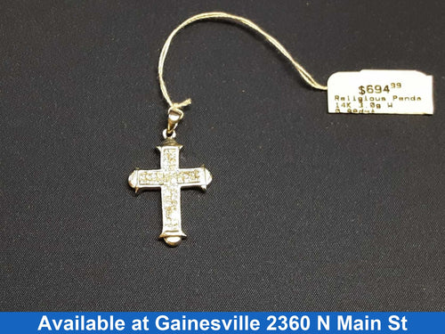 Religious Pendant - White Gold 14k (.585) 3 grams