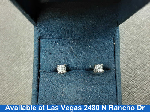 Double Stud Earring - White Gold 14k (.585) 1.4 grams