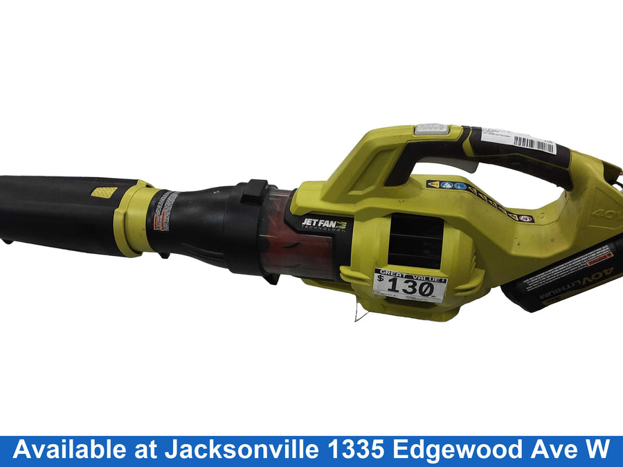 Ryobi Ry40403 Green Cordless Leaf Blower