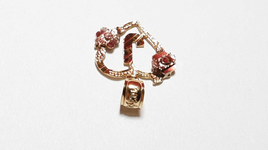 Pendant - Tricolor Gold 10k (.417) 0.9 grams