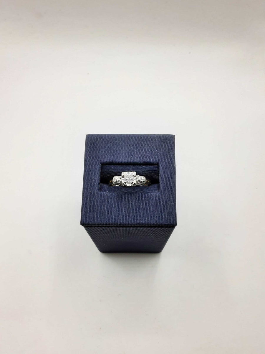 Ring - Wedding Set - Yellow Gold 14k (.585) 2 Grams Size 6