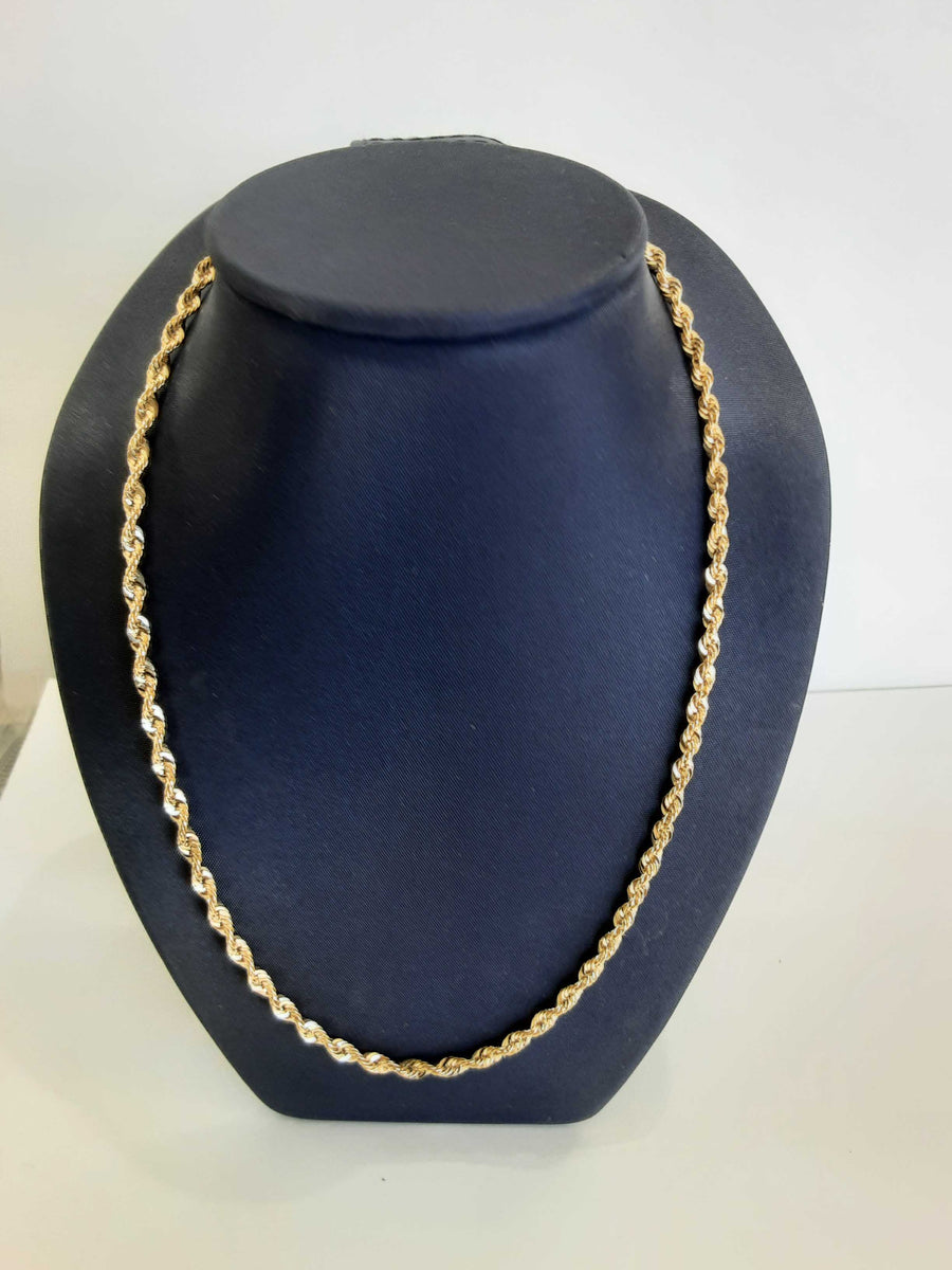 Rope Chain - Yellow Gold 10k (.417) 3.4 grams 22 inch