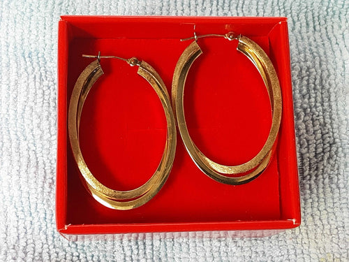 Hoop Earrings - Yellow Gold 14k (.585) 2.9 grams