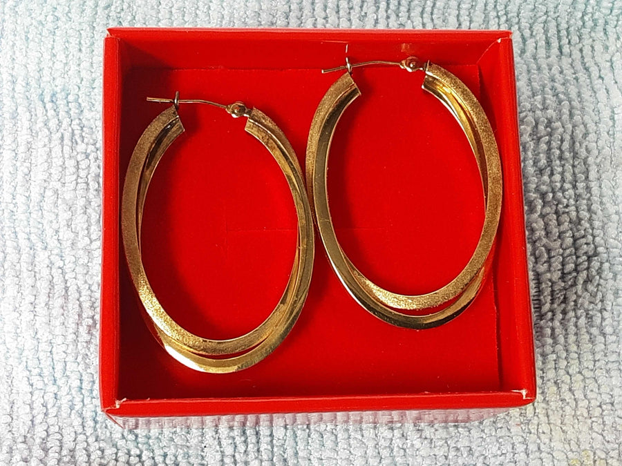 Hoop Earrings - Yellow Gold 14k (.585) 2.9 grams