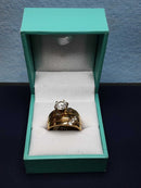 Ring - Engagement Set - Yellow Gold 10k (.417) 5.2 grams Size 8.5