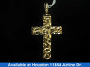 Yellow Gold 14k Nugget Cross (.585) 2.1 Grams