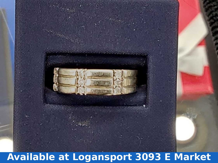 Ring - Wedding Band - White Gold 10k (.417) 3 Grams Size 7.5