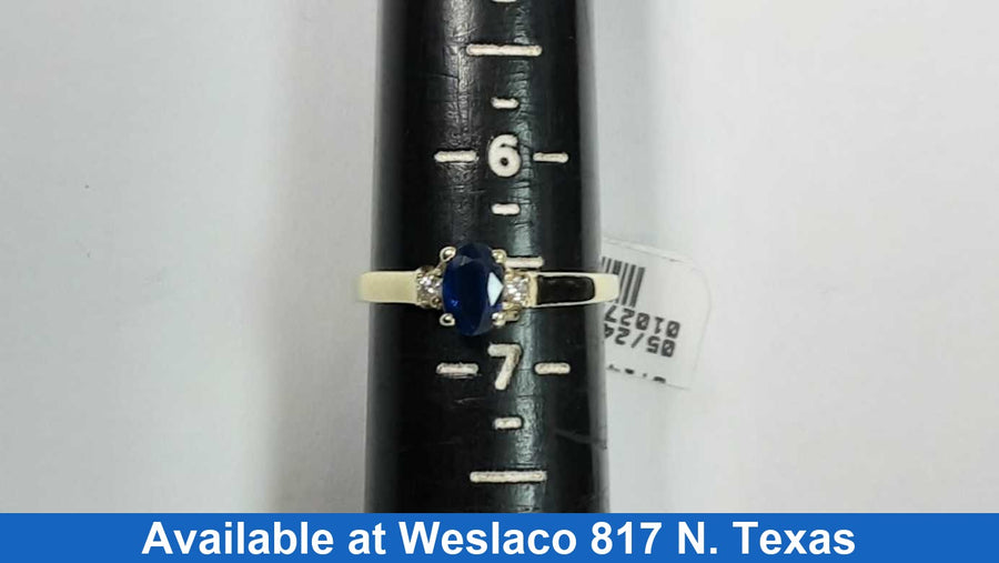 Women's Ring - Solitaire - Yellow Gold 10k (.417) 1.9 grams Size 7