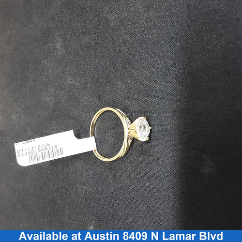 Women's Ring - Solitaire - Yellow Gold 10k (.417) 2.3 grams Size 7.5