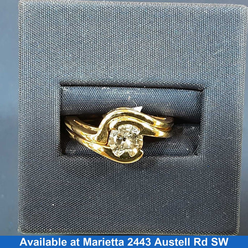 Ring - Engagement Set - Yellow Gold 14k (.585) 6.3 grams Size 8