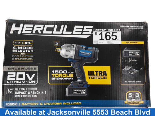 Hercules Hcb85k1 Blue Cordless Impact Drill