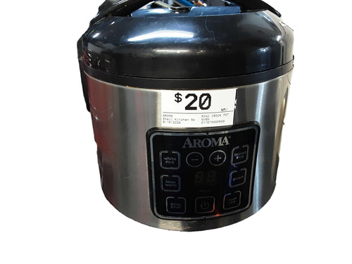 Aroma Mini Crock Pot Black Small Kitchen Appliance