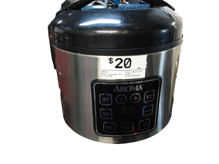 Aroma Mini Crock Pot Black Small Kitchen Appliance