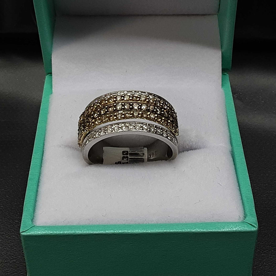 Ring - Wedding Band - White Gold 14k (.585) 7.1 grams Size 7