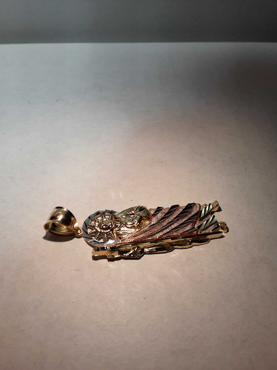 Religious Pendant - Tricolor Gold 14k (.585) 6.6 grams