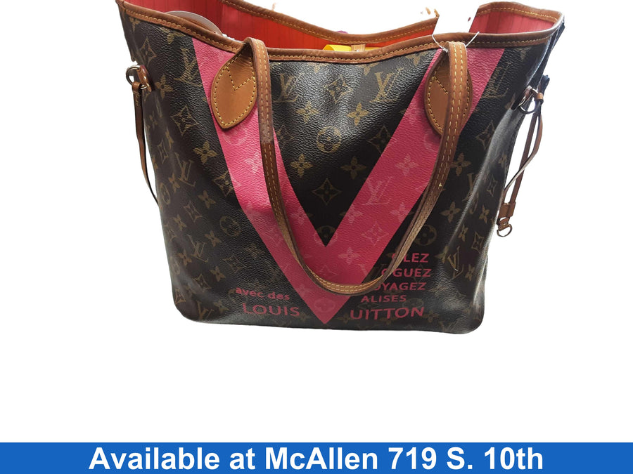 Louis Vuitton Neverfull Mm Brown Purse / Handbag
