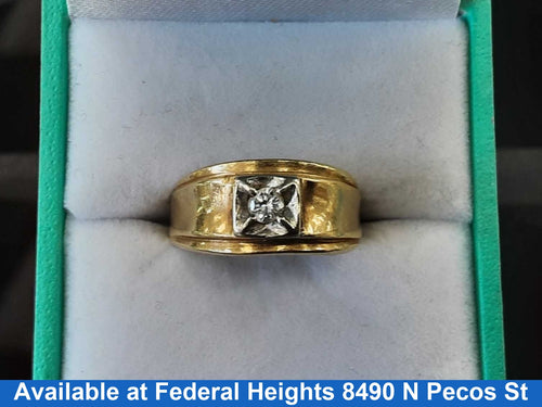 Women's Ring - Solitaire - Yellow Gold 14k (.585) 3.8 grams Size 7