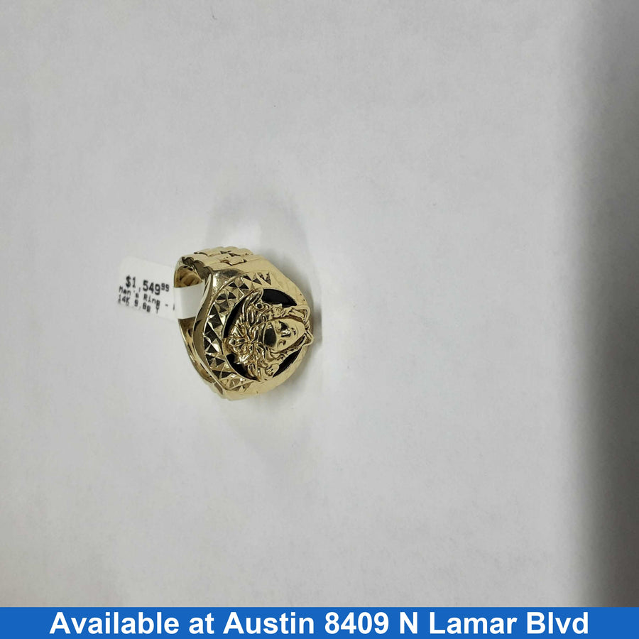 Men's Ring - Yellow Gold 14k (.585) 9.8 grams Size 7.5