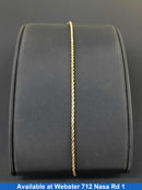 Rope Bracelet - Yellow Gold 14k (.585) 2.3 grams 9 inch