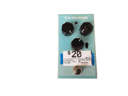 Tc Electronic Skysurfer Reverb Blue Midi Foot / Pedalboard Controller
